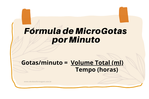 taxa de microgotas por minuto de soro